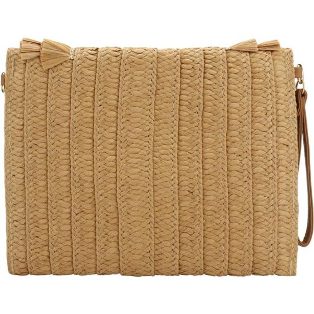 Gets Straw Clutch Purse for Women, Woven Beach Bag Summer Corssbody Purse Small - Picture 7 of 7